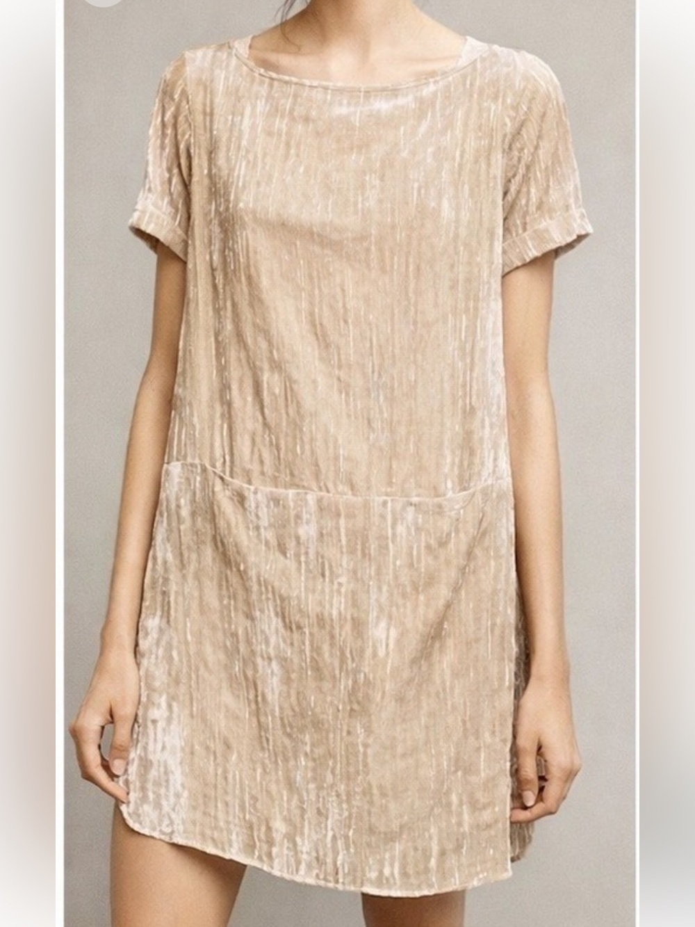 Anthropologie Floreat crushed velvet shift dress,XS